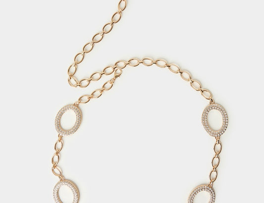 Ceinture Chaîne — Strass Ovales