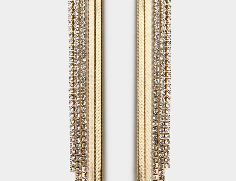 Boucles d'Oreilles Nœud — avec Strass