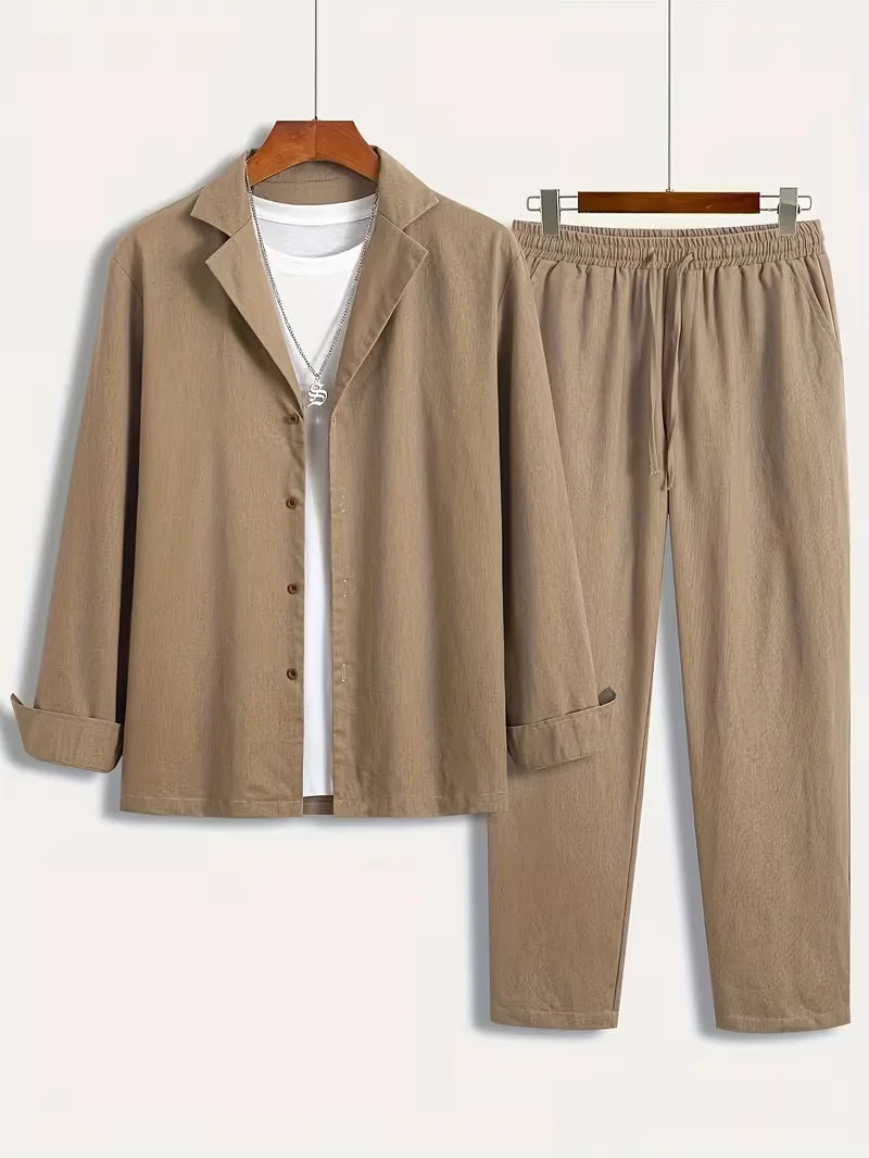 Élias™ | Ensemble d'Été en Lin pour Homme
